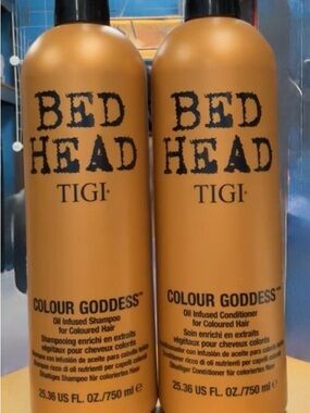 TIGI Bed Head Colour Goddess Shampoo & Conditioner - Metallic Gold